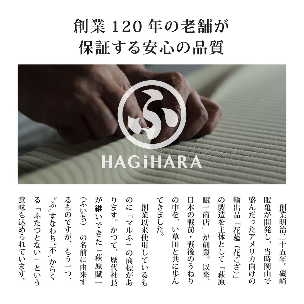国産い草ラグ (裏貼り) 月光
