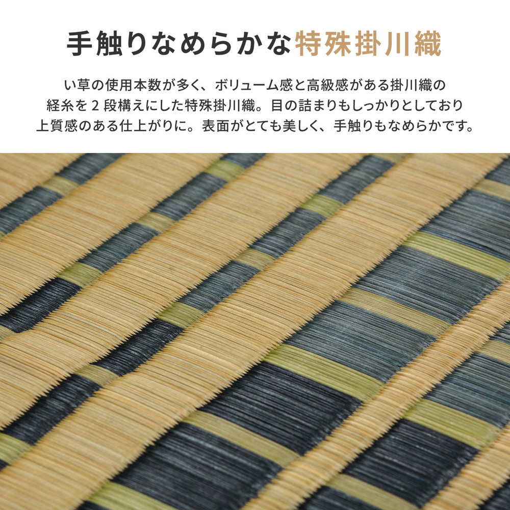 国産い草ラグ (裏貼り) 月光